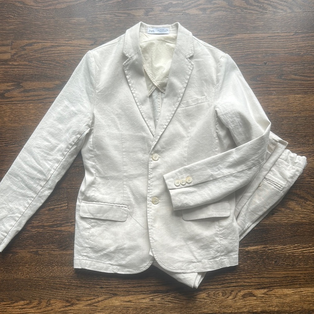 White Blazer and Pants Set